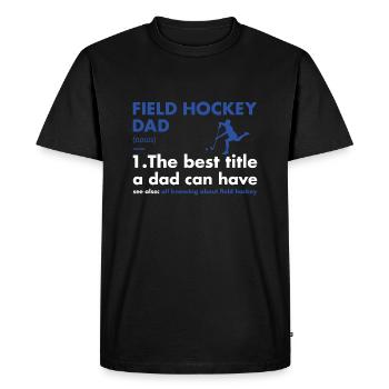 Définition de papa sportif Hockey sur gazon - T-shirt Premium bio Homme - noir - Devant - Nico (187cm)
