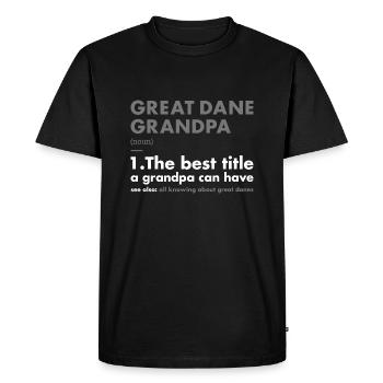 Great Dane Grandpa Definition - Men's Premium Organic T-Shirt - black - Front - Nico (187cm)