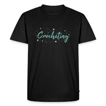 Crocheter Crocheting - Men's Premium Organic T-Shirt - black - Front - Nico (187cm)