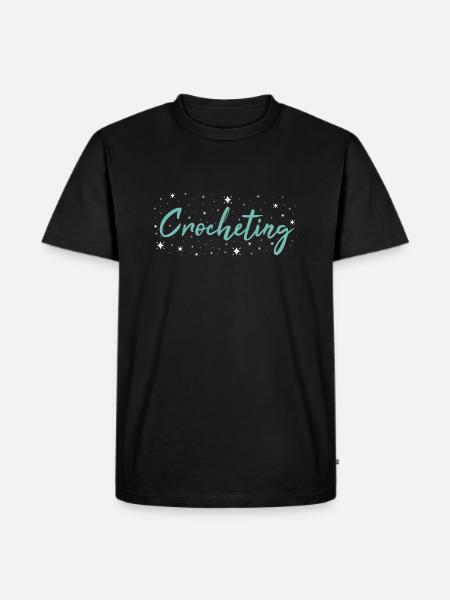 Crocheter Crocheting - Men's Premium Organic T-Shirt - black