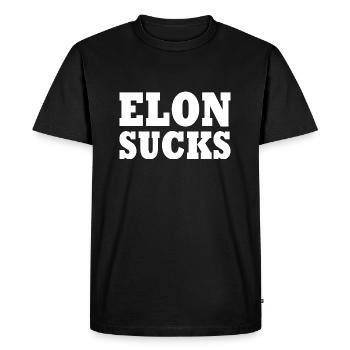Elon sucks - T-shirt Premium bio Homme - noir - Devant - Nico (187cm)