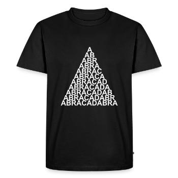 Abracadabra triangle - Men's Premium Organic T-Shirt - black - Front - Nico (187cm)