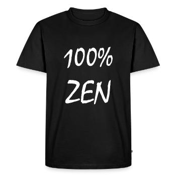100% ZEN - T-shirt Premium bio Homme - noir - Devant - Nico (187cm)
