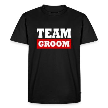 Team groom - T-shirt Premium bio Homme - noir - Devant - Nico (187cm)