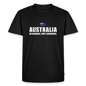 Pas de gagnants seulement des survivants Australie Rugby - T-shirt Premium bio Homme - noir - Devant - Nico (187cm)