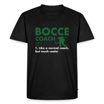 Définition de l’entraîneur sportif Bocce - T-shirt Premium bio Homme - noir - Devant - Nico (187cm)