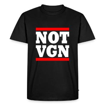 Not vegan - Men's Premium Organic T-Shirt - black - Front - Nico (187cm)