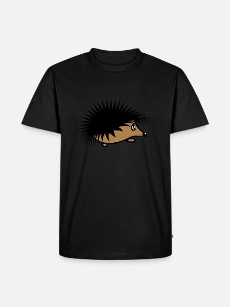 Douce nature hérisson - T-shirt Premium bio Homme - noir