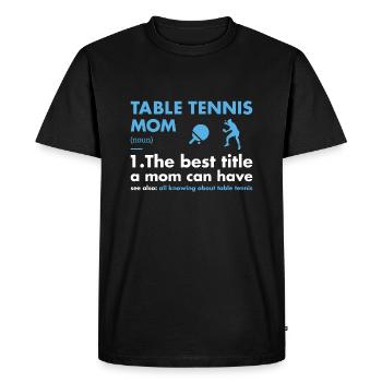 Sport Maman Définition Tennis de Table - T-shirt Premium bio Homme - noir - Devant - Nico (187cm)