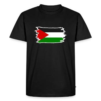 Free palestine - T-shirt Premium bio Homme - noir - Devant - Nico (187cm)