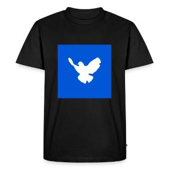 Dove of peace - Men's Premium Organic T-Shirt - black - Front - Nico (187cm)