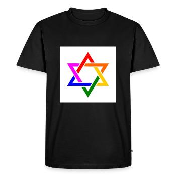 Israel lgbt drapeau - T-shirt Premium bio Homme - noir - Devant - Nico (187cm)