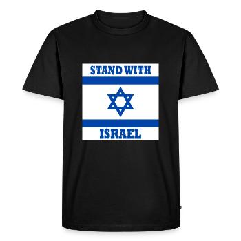 Stand with israel - T-shirt Premium bio Homme - noir - Devant - Nico (187cm)