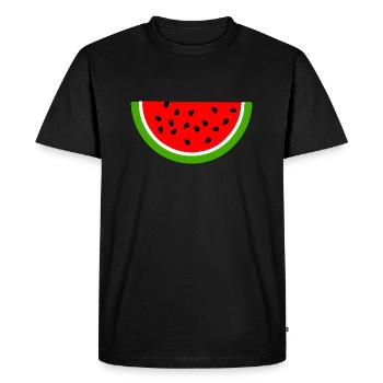 Pastèque - T-shirt Premium bio Homme - noir - Devant - Nico (187cm)