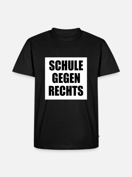 Schule gegen rechts - Männer Premium Bio T-Shirt - Schwarz