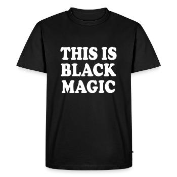 this is black magic - T-shirt Premium bio Homme - noir - Devant - Nico (187cm)