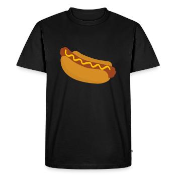 Hot dog - Men's Premium Organic T-Shirt - black - Front - Nico (187cm)