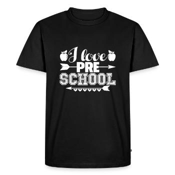 Enseignant préscolaire J’aime préscolaire - T-shirt Premium bio Homme - noir - Devant - Nico (187cm)