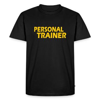 Personal trainer - T-shirt Premium bio Homme - noir - Devant - Nico (187cm)
