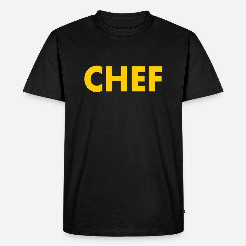 Chef - Männer Premium Bio T-Shirt - Schwarz