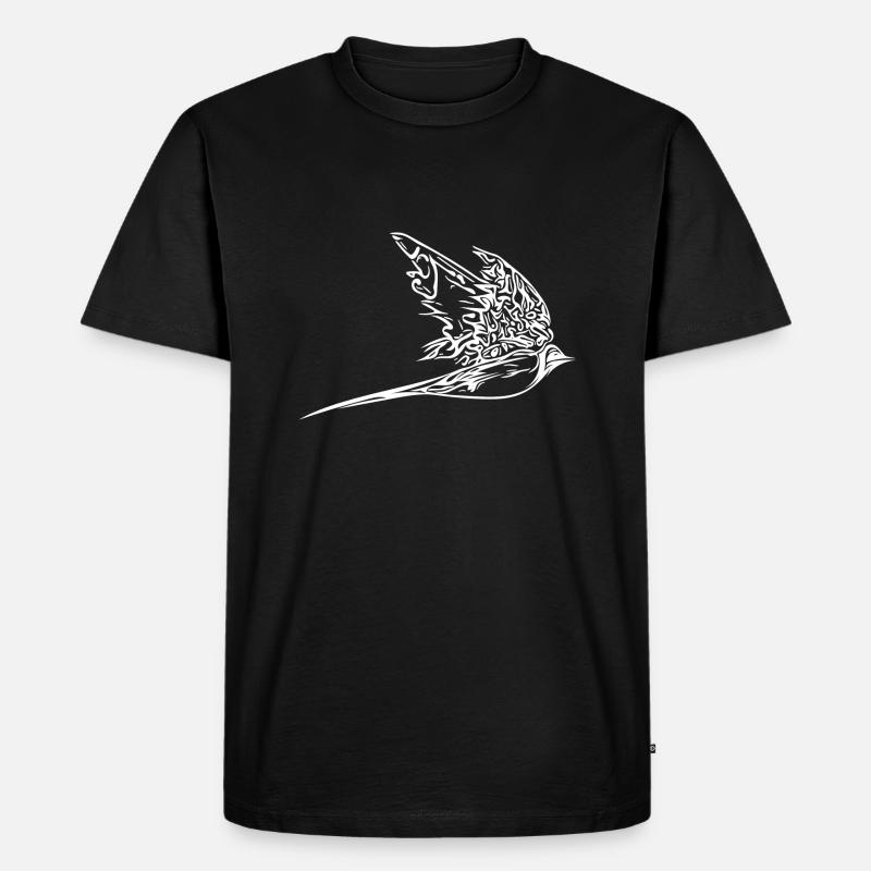 Elegante Schwalbe im Flug - Männer Premium Bio T-Shirt - Schwarz