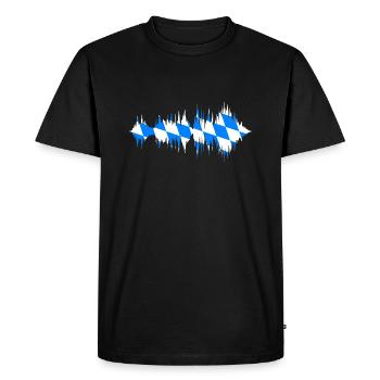 Bavaria Flag Used Look Bavarian Flag Vintage - Men's Premium Organic T-Shirt - black - Front - Nico (187cm)