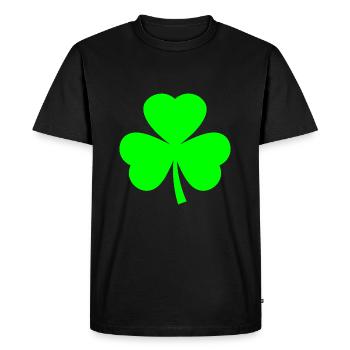 Trèfle d’Irlande - T-shirt Premium bio Homme - noir - Devant - Nico (187cm)