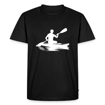 Randonnée en kayak sur le lac et la rivière - T-shirt Premium bio Homme - noir - Devant - Nico (187cm)