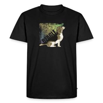 Chien Beagle - T-shirt Premium bio Homme - noir - Devant - Nico (187cm)
