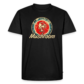 Mushroom Mushrooms Magic Mushrooms - Men's Premium Organic T-Shirt - black - Front - Nico (187cm)