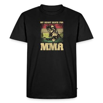 mma combattant lutte amour mma - T-shirt Premium bio Homme - noir - Devant - Nico (187cm)