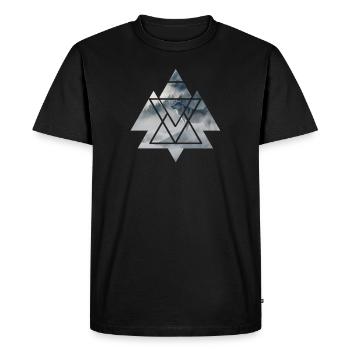 wolves geometry triangle ice world winter - Men's Premium Organic T-Shirt - black - Front - Nico (187cm)