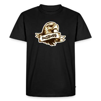Duisburg - Men's Premium Organic T-Shirt - black - Front - Nico (187cm)