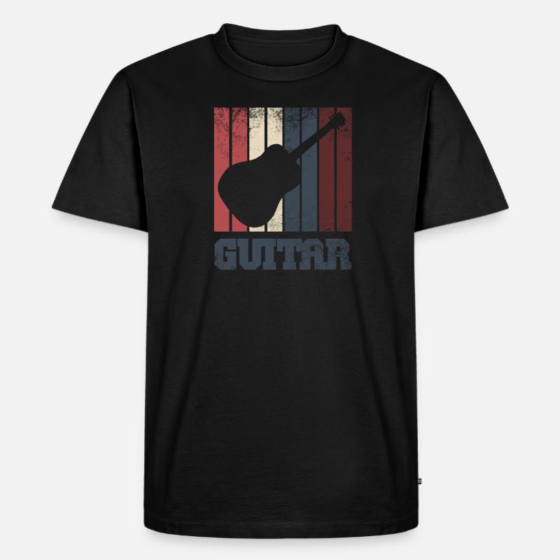 gitarre - Männer Premium Bio T-Shirt - Schwarz