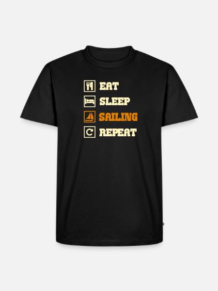 sailing sailing sailing boat - Men's Premium Organic T-Shirt - black