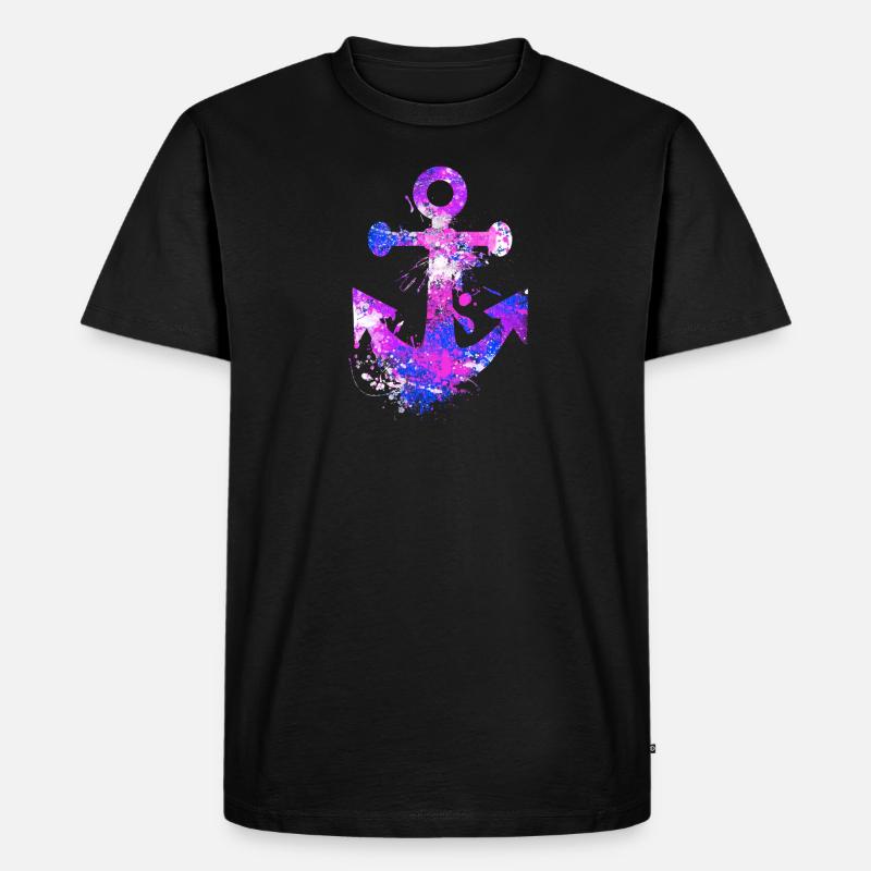 Anker - Männer Premium Bio T-Shirt - Schwarz