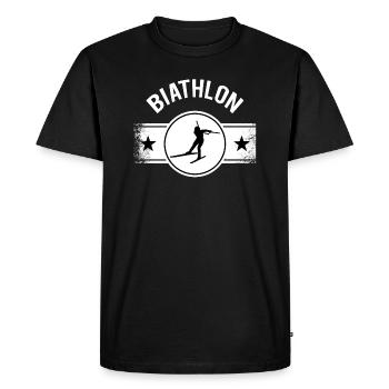 biathlon - T-shirt Premium bio Homme - noir - Devant - Nico (187cm)