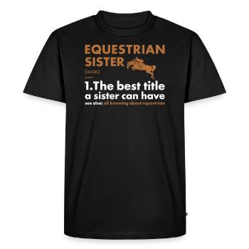 Sport Soeur Définition Équestre - T-shirt Premium bio Homme - noir - Devant - Nico (187cm)