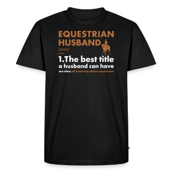Sport Mari Définition Équestre - T-shirt Premium bio Homme - noir - Devant - Nico (187cm)
