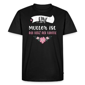 A mother is the heart of the family. - Men's Premium Organic T-Shirt - black - Front - Nico (187cm)