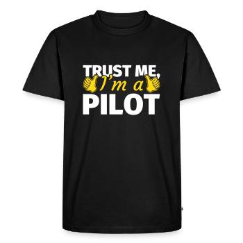 Trust me I'm a Pilot - T-shirt Premium bio Homme - noir - Devant - Nico (187cm)