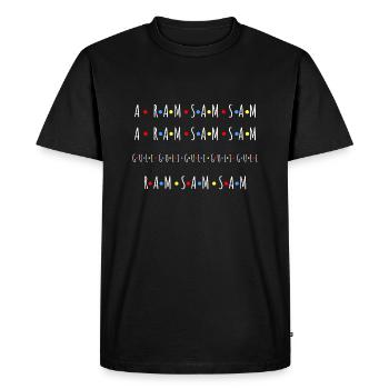 Aramsamsamsam Kindergarten Kinderlied éducatrice - T-shirt Premium bio Homme - noir - Devant - Nico (187cm)
