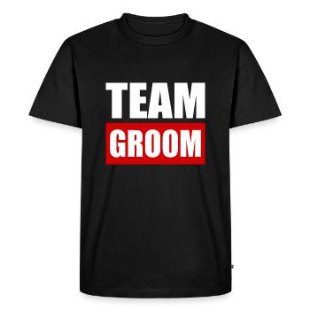 Team groom - T-shirt Premium bio Homme - noir - Devant - Nico (187cm)