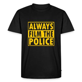 Always film the police - T-shirt Premium bio Homme - noir - Devant - Nico (187cm)
