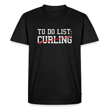 Sport To Do List Curling - Men's Premium Organic T-Shirt - black - Front - Nico (187cm)