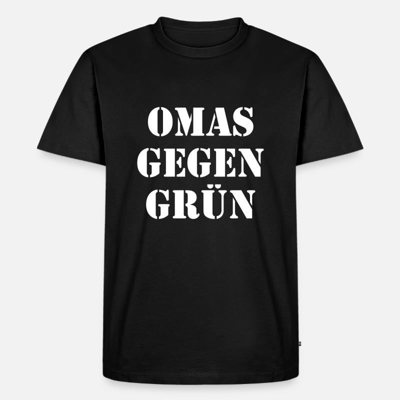 Omas gegen grün - Männer Premium Bio T-Shirt - Schwarz