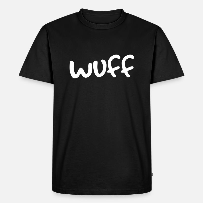 wuff - Männer Premium Bio T-Shirt - Schwarz
