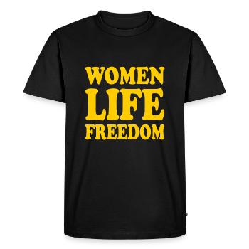 Women life freedom iran - Men's Premium Organic T-Shirt - black - Front - Nico (187cm)