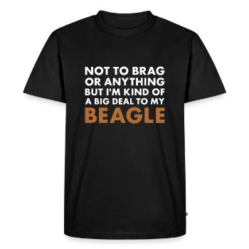 I'm A Big Deal To My Beagle - Men's Premium Organic T-Shirt - black - Front - Nico (187cm)
