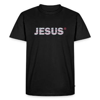 JÉSUS - T-shirt Premium bio Homme - noir - Devant - Nico (187cm)